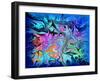 Fluid Blues-Ruth Palmer-Framed Art Print