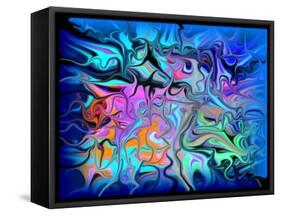 Fluid Blues-Ruth Palmer-Framed Stretched Canvas