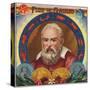 Flur de Galileo Brand Cigar Box Label, Galileo Galilei-Lantern Press-Stretched Canvas