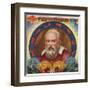 Flur de Galileo Brand Cigar Box Label, Galileo Galilei-Lantern Press-Framed Art Print