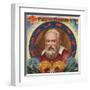 Flur de Galileo Brand Cigar Box Label, Galileo Galilei-Lantern Press-Framed Art Print