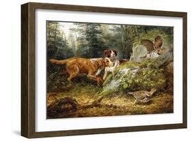 Flushed: Ruffed Grouse Shooting, 1857-Arthur Fitzwilliam Tait-Framed Giclee Print