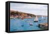 Flushing from Greenbank Ferry, Falmouth-Alfred Robert Quinton-Framed Stretched Canvas