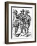 Flute and Cornetto Players, 16th Century-Jost Amman-Framed Giclee Print