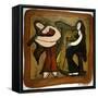 Flute and Harp Duo-Leslie Xuereb-Framed Stretched Canvas