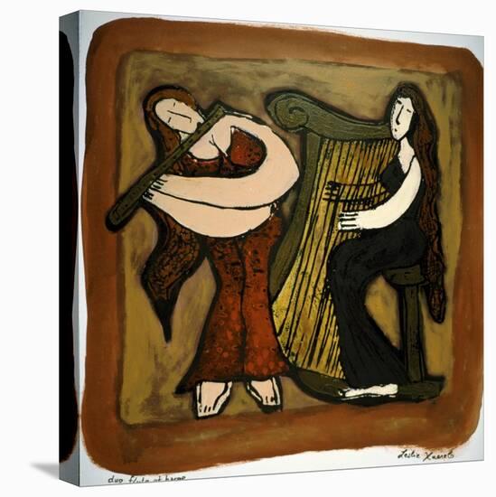 Flute and Harp Duo-Leslie Xuereb-Stretched Canvas