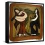 Flute and Harp Duo-Leslie Xuereb-Framed Stretched Canvas