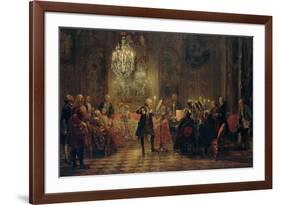 Flute Concert with Frederick the Great in Sanssouci, 1850-1852-Adolph Friedrich von Menzel-Framed Giclee Print