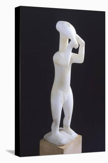 Flute Player from Amorgos, Greece, Cycladic Culture, 3rd Century BC-null-Stretched Canvas