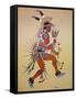 Flute Player-Stephen Mopope-Framed Stretched Canvas