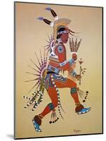 Flute Player-Stephen Mopope-Mounted Giclee Print