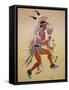 Flute Player-Stephen Mopope-Framed Stretched Canvas