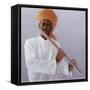 Flute Player-Lincoln Seligman-Framed Stretched Canvas