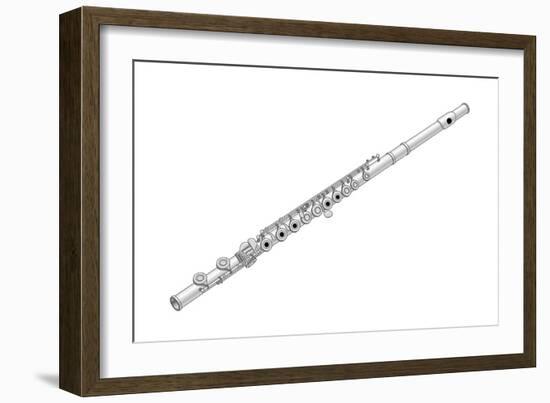 Flute, Woodwind, Musical Instrument-Encyclopaedia Britannica-Framed Art Print