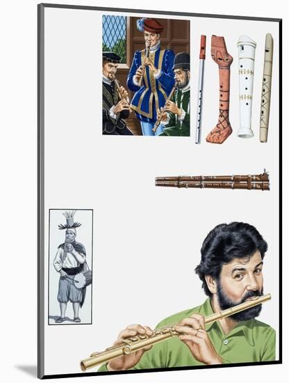 Flutes and Flutists-John Keay-Mounted Giclee Print