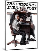 "Flutist" or "Spring Song" Saturday Evening Post Cover, May 16,1925-Norman Rockwell-Mounted Giclee Print