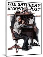 "Flutist" or "Spring Song" Saturday Evening Post Cover, May 16,1925-Norman Rockwell-Mounted Giclee Print