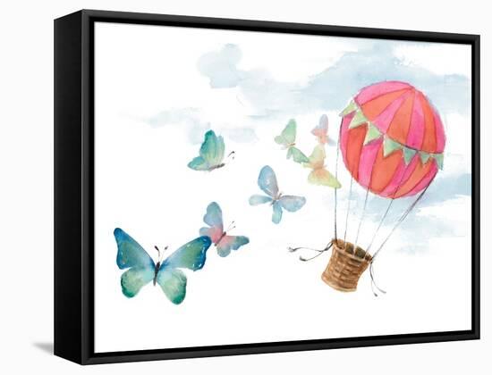 Fluttering Hot Balloon Ride-Lanie Loreth-Framed Stretched Canvas