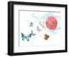 Fluttering Hot Balloon Ride-Lanie Loreth-Framed Art Print