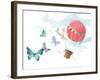 Fluttering Hot Balloon Ride-Lanie Loreth-Framed Art Print