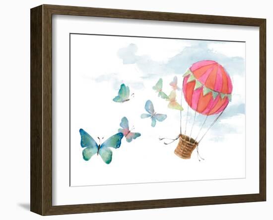 Fluttering Hot Balloon Ride-Lanie Loreth-Framed Art Print