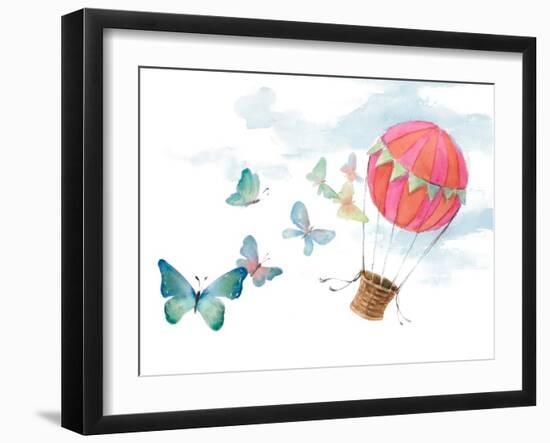 Fluttering Hot Balloon Ride-Lanie Loreth-Framed Art Print