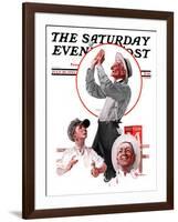 "Fly Ball," Saturday Evening Post Cover, July 28, 1923-Elbert Mcgran Jackson-Framed Giclee Print