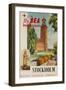 Fly Bea When in Europe, Stockholm Travel Poster-null-Framed Premium Giclee Print