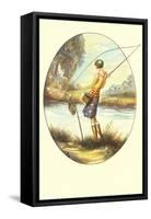 Fly Casting Flapper-null-Framed Stretched Canvas