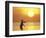 Fly Fisherman at Sunrise, Keys, Florida, USA-null-Framed Photographic Print