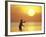 Fly Fisherman at Sunrise, Keys, Florida, USA-null-Framed Photographic Print