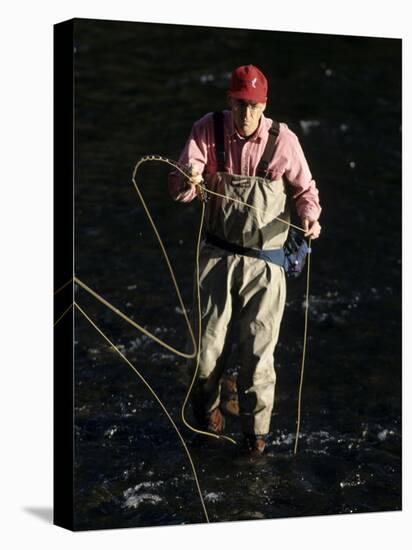 Fly Fisherman, Florida, USA-null-Stretched Canvas