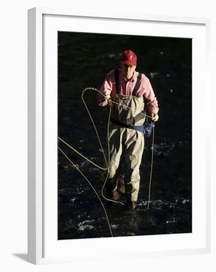 Fly Fisherman, Florida, USA-null-Framed Photographic Print