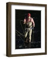 Fly Fisherman, Florida, USA-null-Framed Photographic Print