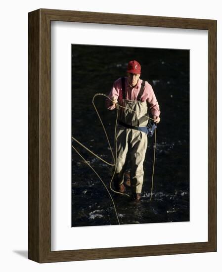 Fly Fisherman, Florida, USA-null-Framed Photographic Print