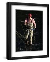 Fly Fisherman, Florida, USA-null-Framed Photographic Print