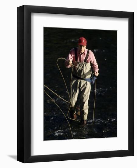 Fly Fisherman, Florida, USA-null-Framed Photographic Print