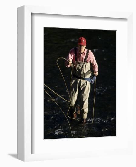 Fly Fisherman, Florida, USA-null-Framed Photographic Print