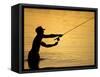 Fly Fisherman in the Florida Keys, Florida, USA-null-Framed Stretched Canvas