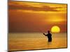 Fly Fisherman in the Florida Keys, Florida, USA-null-Mounted Photographic Print