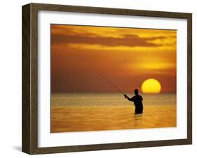 Fly Fisherman in the Florida Keys, Florida, USA-null-Framed Photographic Print