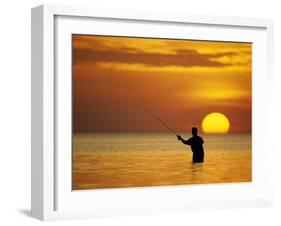 Fly Fisherman in the Florida Keys, Florida, USA-null-Framed Photographic Print