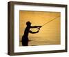 Fly Fisherman in the Florida Keys, Florida, USA-null-Framed Photographic Print