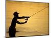 Fly Fisherman in the Florida Keys, Florida, USA-null-Mounted Photographic Print