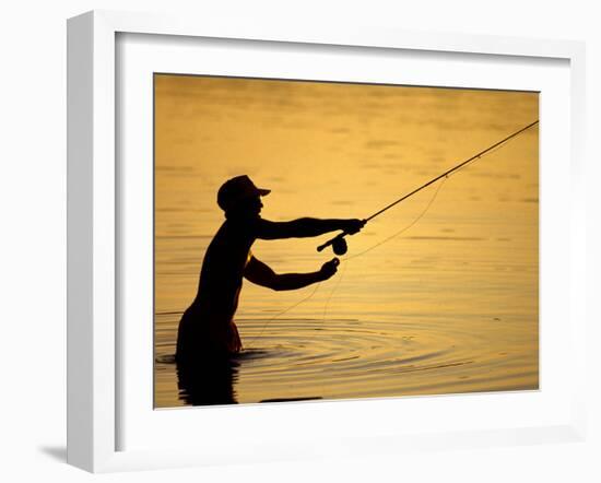 Fly Fisherman in the Florida Keys, Florida, USA-null-Framed Photographic Print