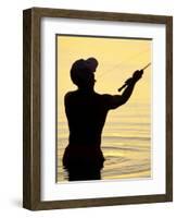 Fly Fisherman in the Florida Keys, Florida, USA-null-Framed Photographic Print