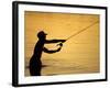 Fly Fisherman in the Florida Keys, Florida, USA-null-Framed Photographic Print