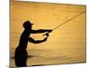 Fly Fisherman in the Florida Keys, Florida, USA-null-Mounted Photographic Print