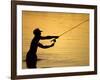 Fly Fisherman in the Florida Keys, Florida, USA-null-Framed Photographic Print