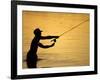 Fly Fisherman in the Florida Keys, Florida, USA-null-Framed Photographic Print